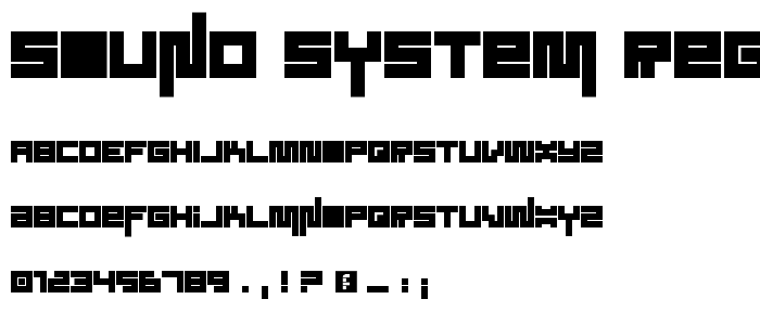 Sound System Regular font